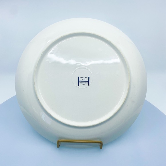 Vintage Japan Autumn Wheat 8701 with Blue Flowers Circular 11.5” Platter - Picture 7 of 8